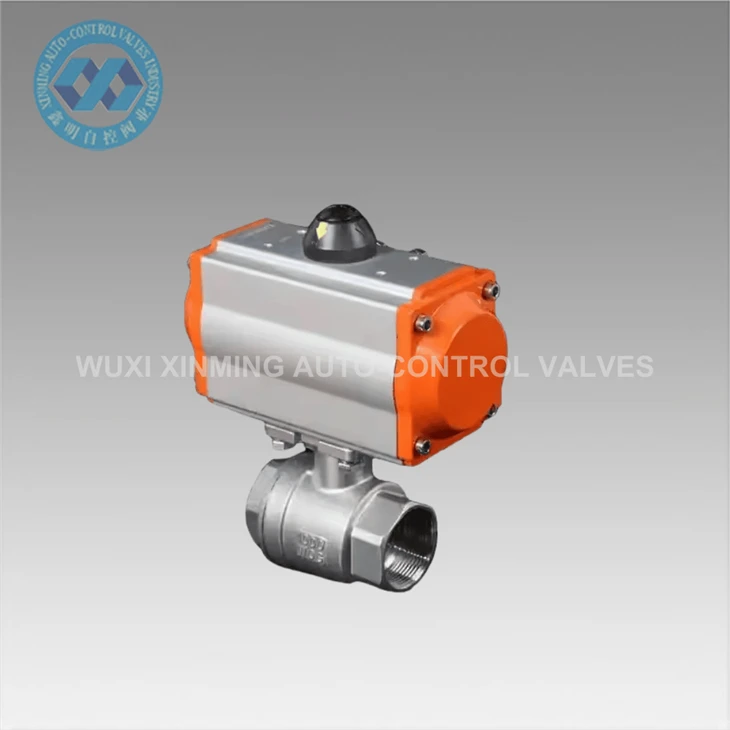 High Performance 304 Stainless Steel Two-way Ball Valve With Pneumatic Actuator