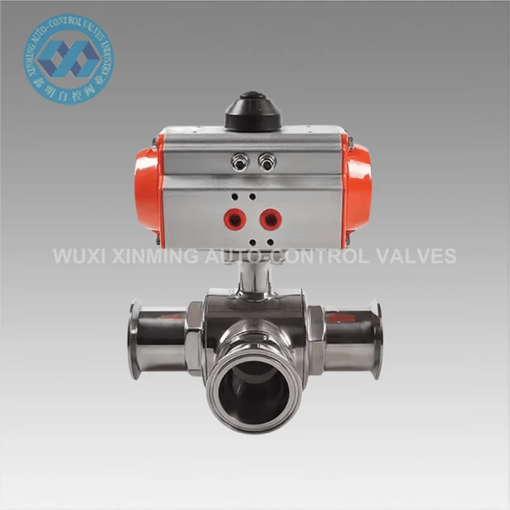 High Quality Pneumatic Three Way Ball Valve