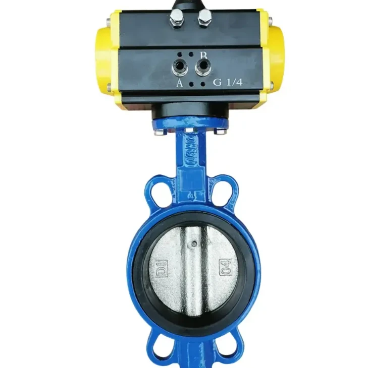 New Arrival Pneumatic Stainless Steel Wafer Butterfly Valve