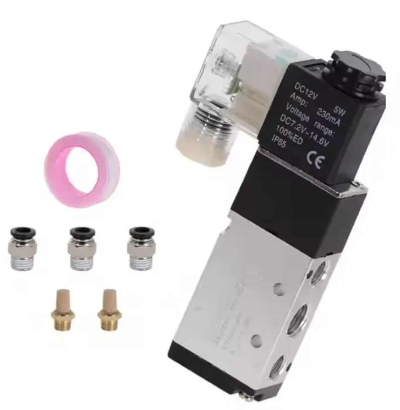 صمام الملف اللولبي الهوائي 5 طريق 2- التحكم في الموقف AIR 12V 24V