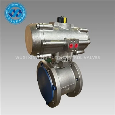 Single Acting Pneumatic Actuated Flanged Ball Valve